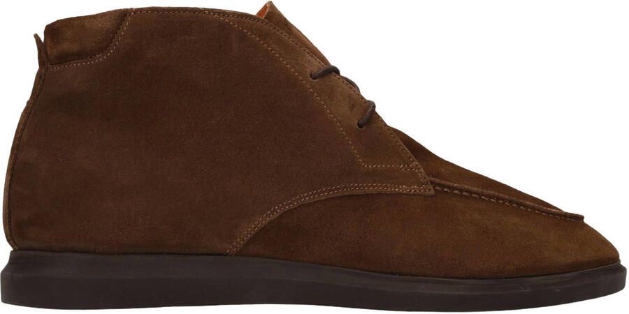 Manfield Heren Donkerbruine suède desert boots