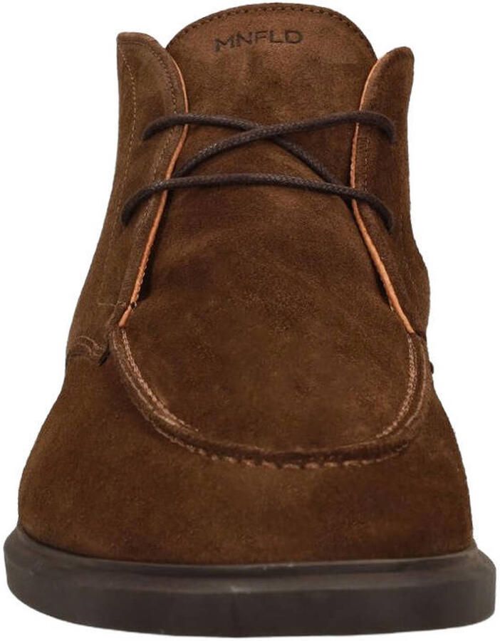 Manfield Heren Donkerbruine suède desert boots - Foto 2