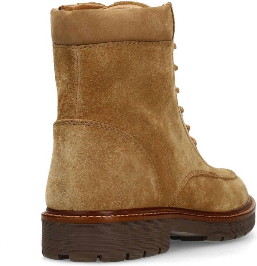 Manfield Heren Beige suède veterboots