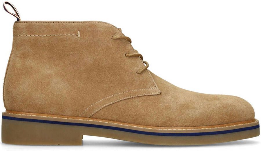 Manfield Heren Taupe suède veterschoenen