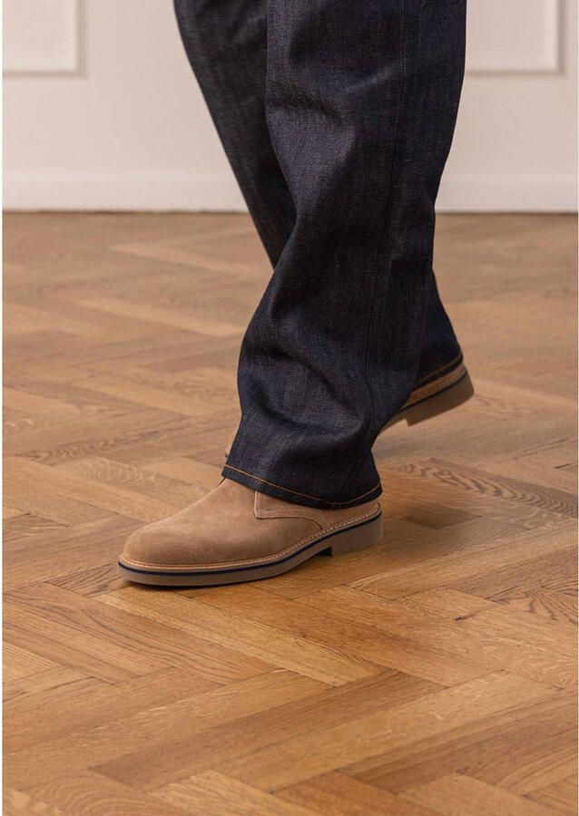 Manfield Heren Taupe suède veterschoenen - Foto 3