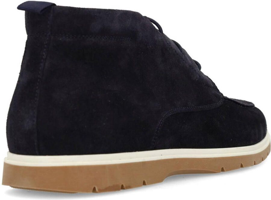 Manfield Heren Donkerblauwe suède veterschoenen - Foto 3