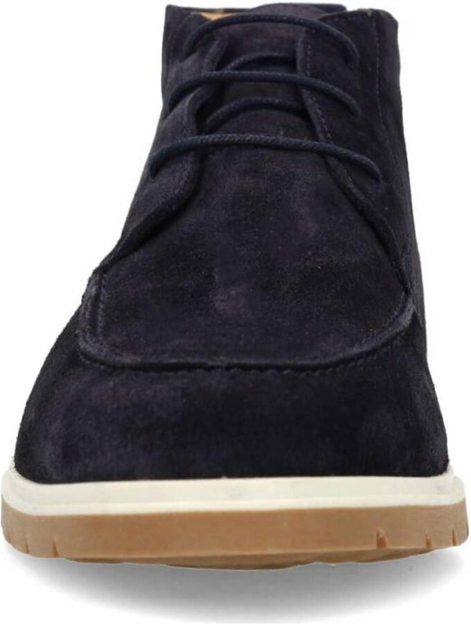 Manfield Heren Donkerblauwe suède veterschoenen - Foto 2