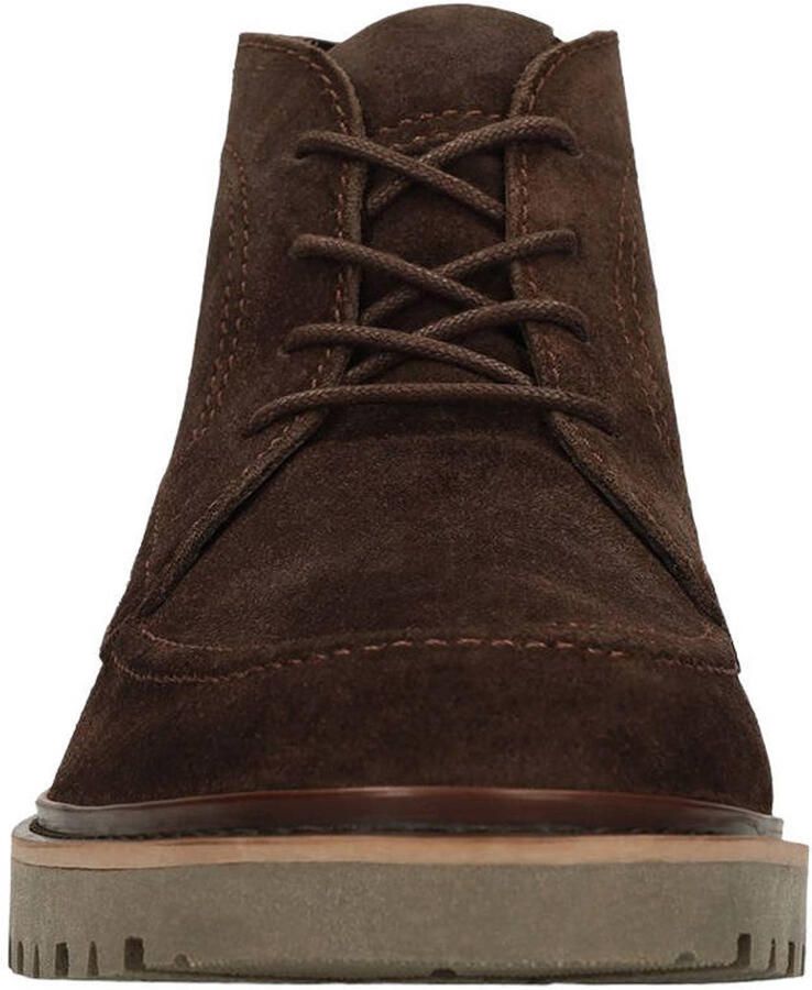 Manfield suède veterboots met profielzool bruin - Foto 2