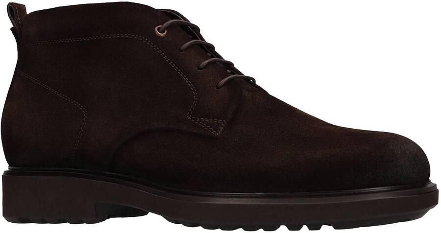 Manfield suède veterboots met profielzool bruin - Foto 3
