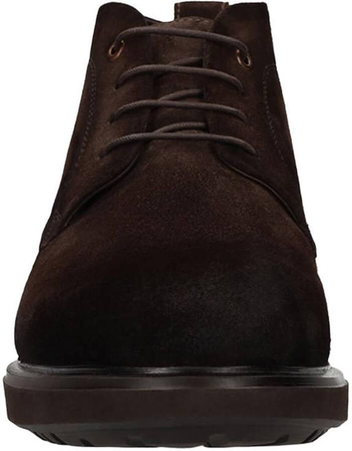 Manfield suède veterboots met profielzool bruin - Foto 2