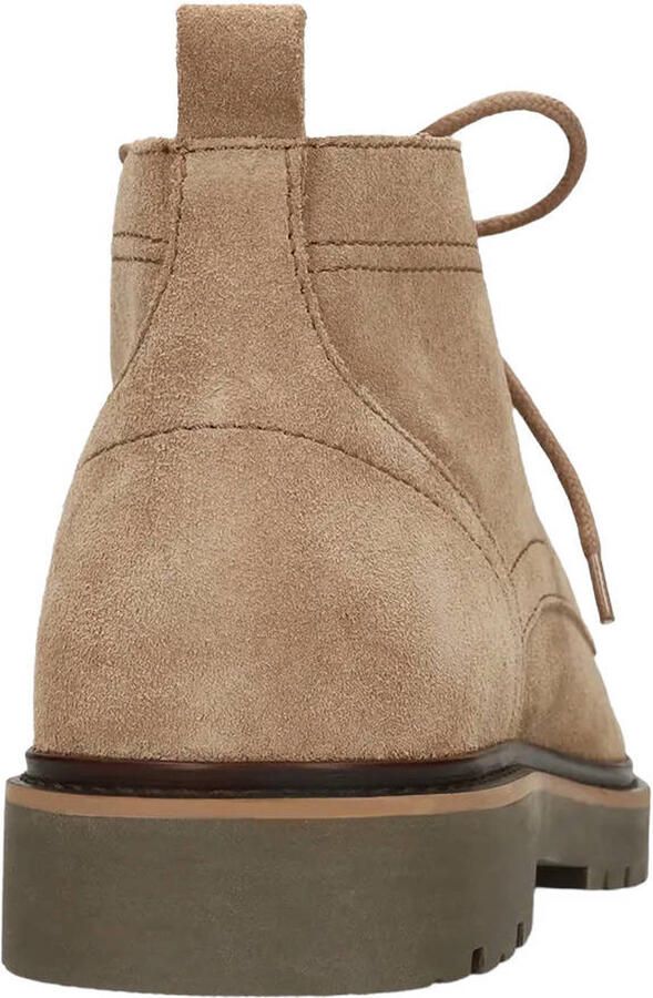 Manfield suède veterboots met profielzool taupe - Foto 2