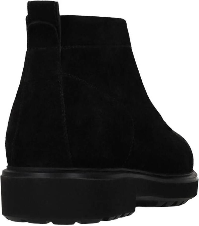 Manfield suède veterboots met profielzool zwart - Foto 2
