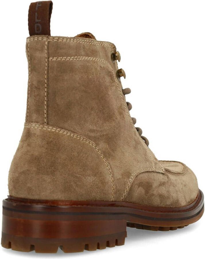 Manfield Heren Taupe suède veterboots