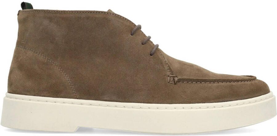 Manfield Heren Taupe suède veterboots