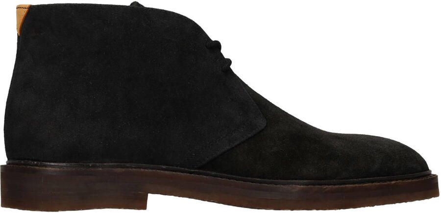 Manfield Heren Zwarte suède desertboots