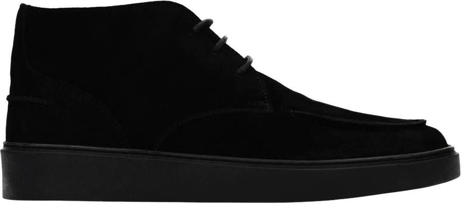 Manfield Heren Zwarte suède desert boots