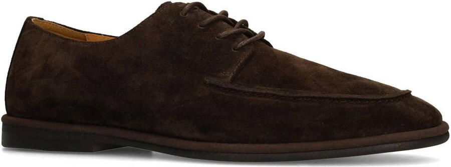 Manfield Heren Donkerbruine suède veterschoenen - Foto 3