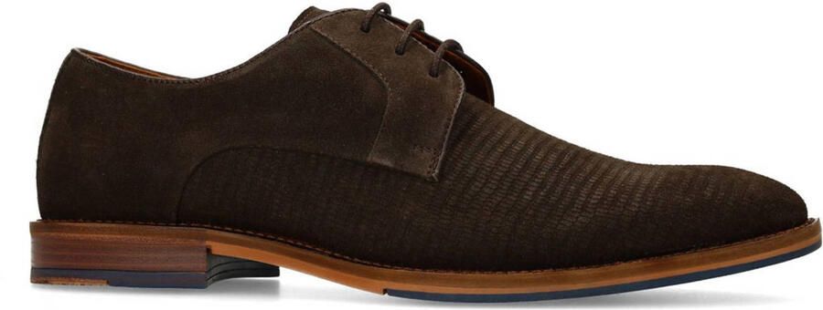 Manfield Heren Bruine suède veterschoenen - Foto 2
