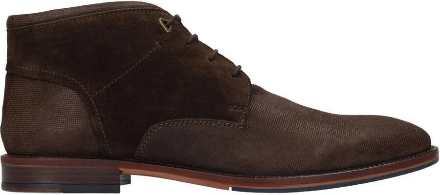 Manfield Heren Bruine suède veterschoenen