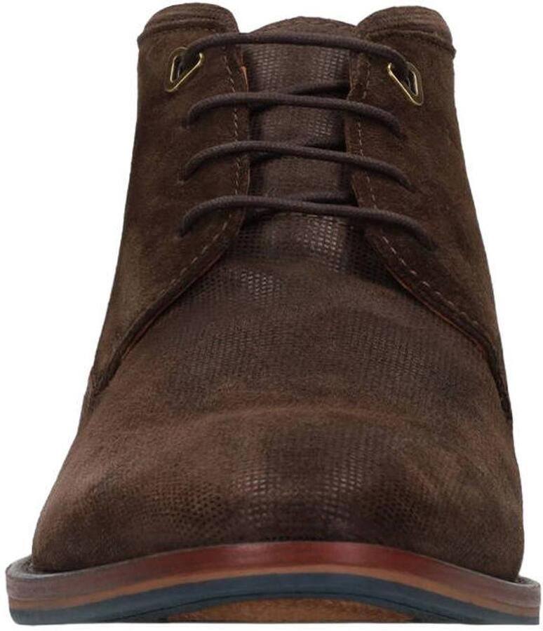 Manfield Heren Bruine suède veterschoenen - Foto 2