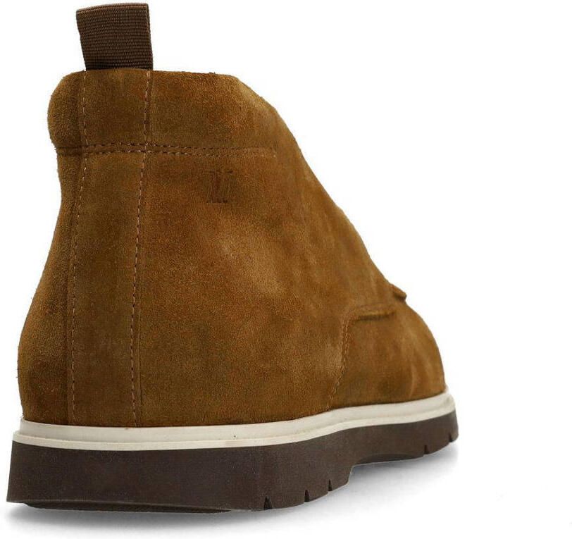 Manfield Heren Cognac suède veterschoenen - Foto 2