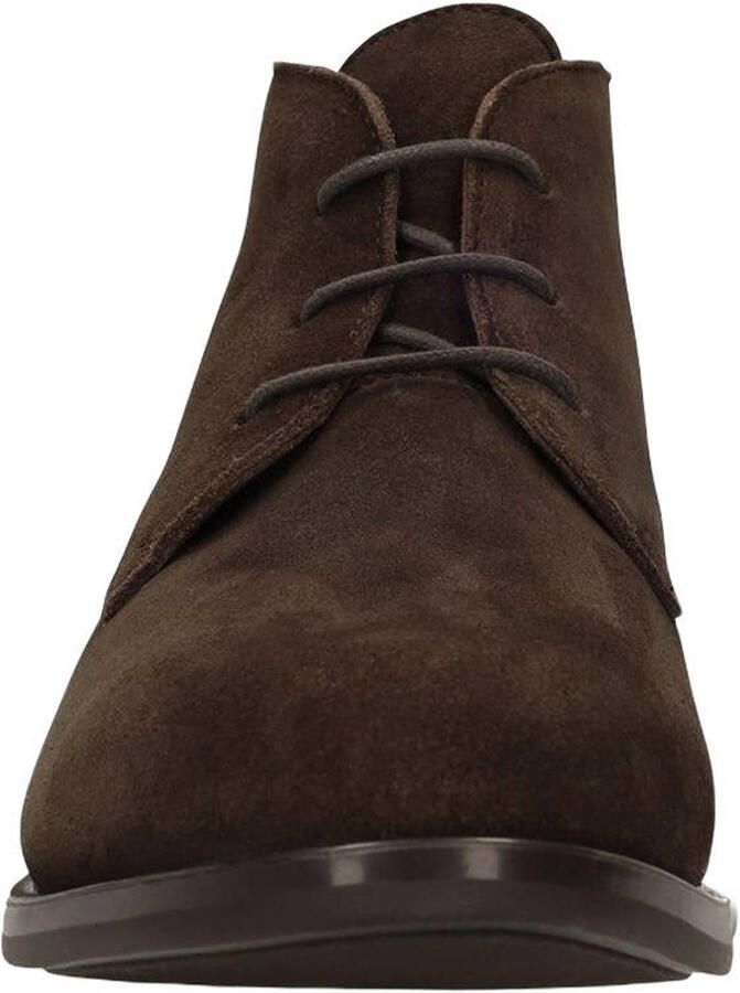 Manfield Heren Donkerbruine suède veterschoenen - Foto 2