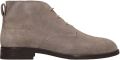 Manfield Heren Taupe suède veterschoenen - Taupe
