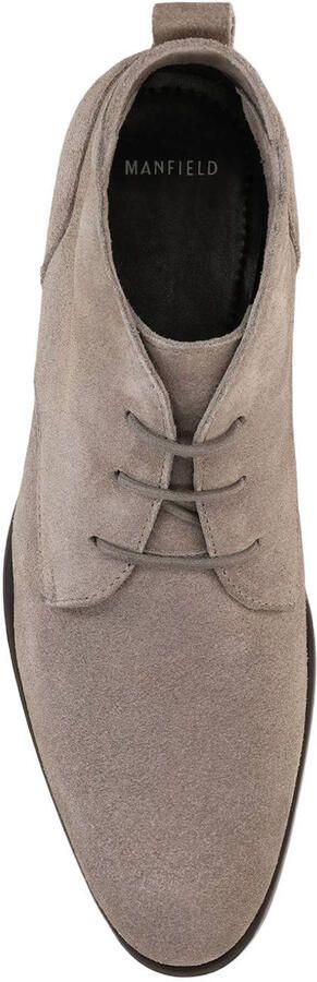 Manfield Heren Taupe suède veterschoenen - Foto 3
