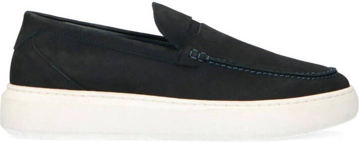 Manfield nubuck loafers donkerblauw