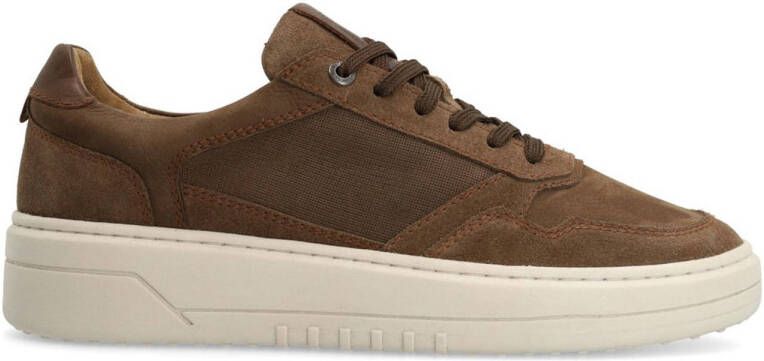 Manfield Heren Cognac nubuck sneakers