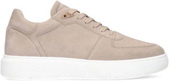 Manfield nubuck sneakers lichtgrijs