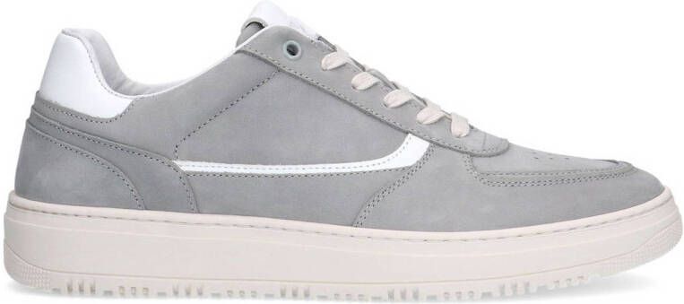 Manfield Heren Grijze nubuck sneakers