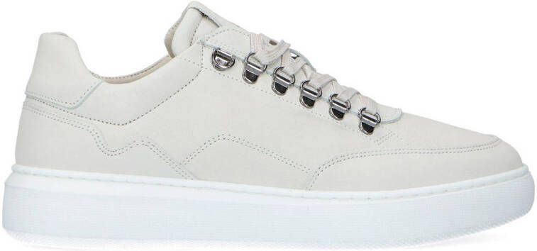 Manfield nubuck sneakers off white