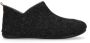 Manfield Dames Donkergrijze pantoffels - Thumbnail 1