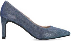 Manfield Dames Donkerblauwe glitterpump