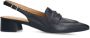 Manfield Dames Zwarte leren slingbacks - Thumbnail 1