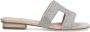 Manfield Dames Zilveren glitter slippers - Thumbnail 1