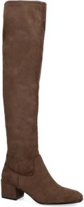 Manfield stretch overknee laarzen taupe