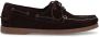 Manfield Heren Donkerbruine leren bootschoentjes - Thumbnail 1