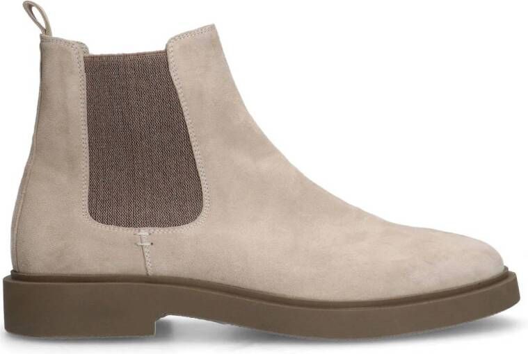 Manfield Heren Beige suède chelsea boots