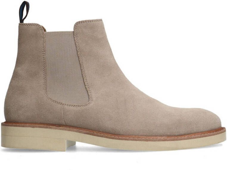 Manfield Heren Beige suède chelsea boots