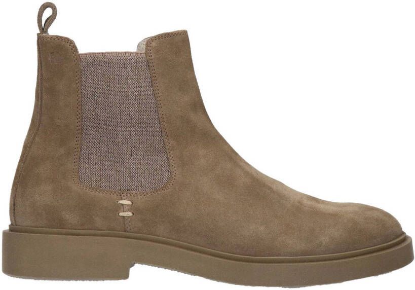 Manfield suède chelsea boots lichtbruin