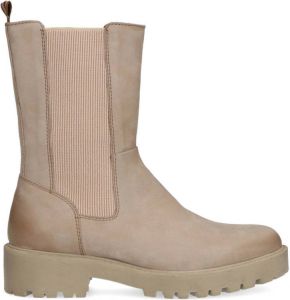 Manfield Dames Taupe suède chelsea boots