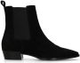Manfield Dames Zwarte suède chelsea boots - Thumbnail 1