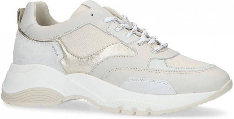 Manfield Dames Off white dad sneakers met details