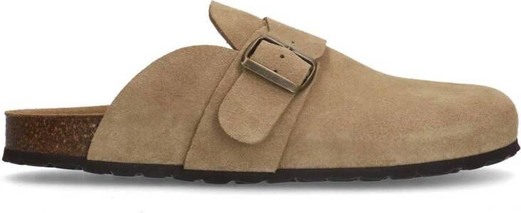 Manfield Heren Beige suède slip ons