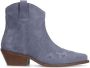 Manfield Dames Blauwe denim cowboy laarzen - Thumbnail 1