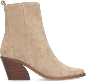 Manfield Dames Taupe suède cowboylaarzen