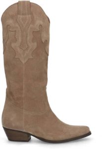 Manfield Dames Bruine suède cowboylaarzen
