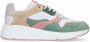 Manfield Dames Groene suède sneakers met pasteltinten - Thumbnail 1