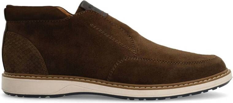 Manfield Bruine suède chelsea boots
