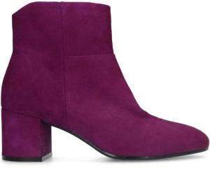 Manfield Roze suède enkellaarsjes met hak