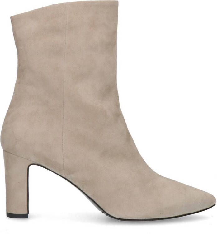 Manfield suede enkellaarzen taupe