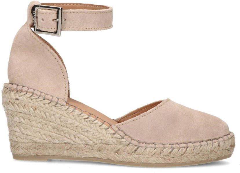 Manfield suède espadrilles beige